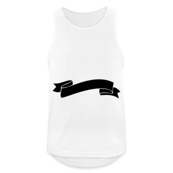 banderole icon ribbon element - Men's Breathable Tank Top - white - Front - Nick (188cm)