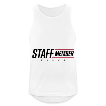 staff member - Débardeur respirant Homme - blanc - Devant - Nick (188cm)