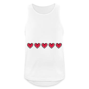 herzen symbol - Männer Tank Top atmungsaktiv - Weiß - Vorne - Nick (188cm)