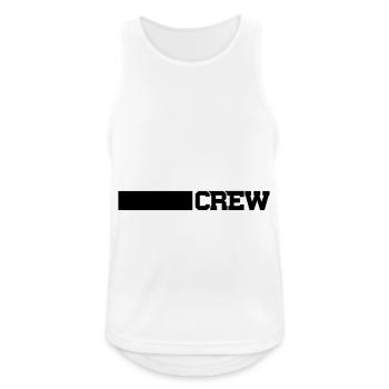 crew strich - Männer Tank Top atmungsaktiv - Weiß - Vorne - Nick (188cm)