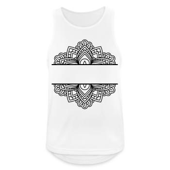 Mandala - Männer Tank Top atmungsaktiv - Weiß - Vorne - Nick (188cm)