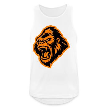 Gorilla Head - Men's Breathable Tank Top - white - Front - Nick (188cm)
