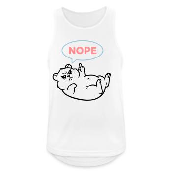Hamster Nope Comic Sprechblase - Männer Tank Top atmungsaktiv - Weiß - Vorne - Nick (188cm)