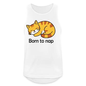 Born to Nap Cat Sleep Design - Men's Breathable Tank Top - white - Front - Nick (188cm)
