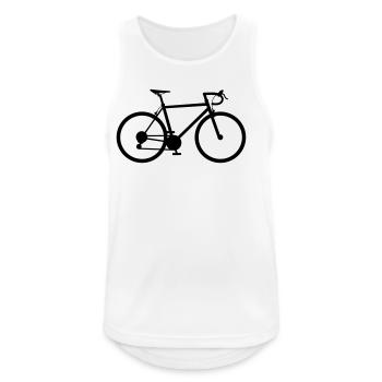 Fahrrad Rennrad Radfahrer Fahrradfahrer Rad - Männer Tank Top atmungsaktiv - Weiß - Vorne - Nick (188cm)