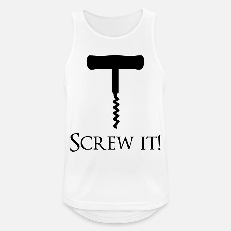 Screw it! - Männer Tank Top atmungsaktiv - Weiß