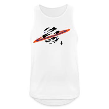 Midnight Orbit - Men's Breathable Tank Top - white - Front - Nick (188cm)