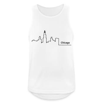 chicago skyline - Men's Breathable Tank Top - white - Front - Nick (188cm)