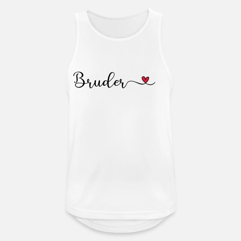 Bruderherz - Männer Tank Top atmungsaktiv - Weiß