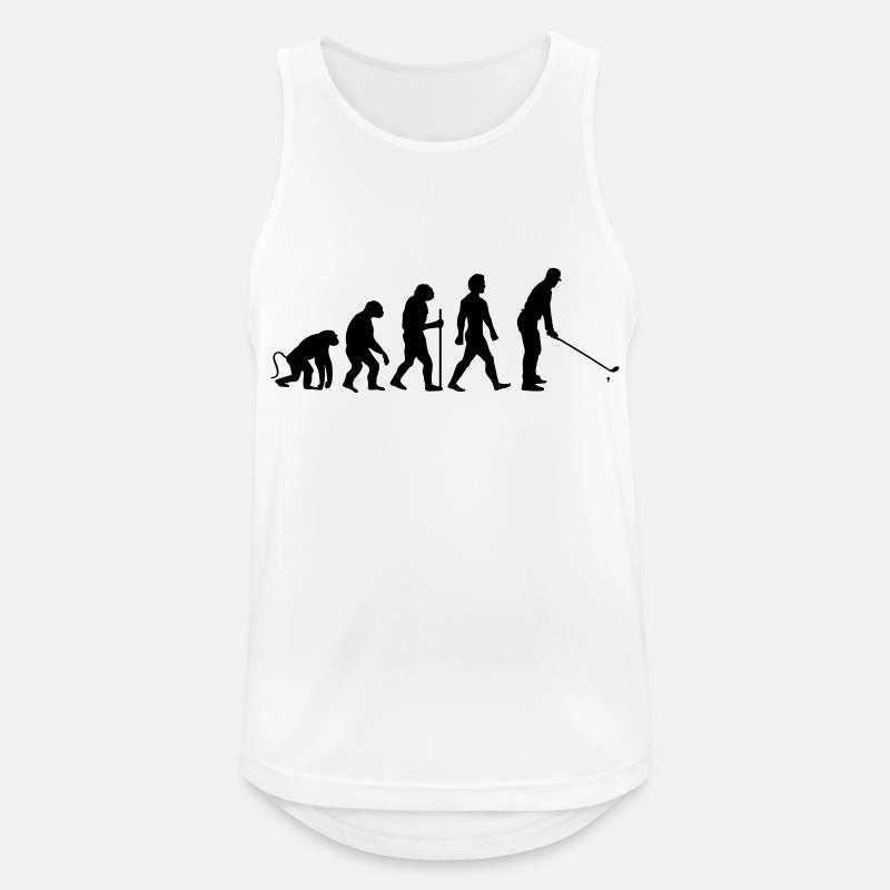 evolution golf - Männer Tank Top atmungsaktiv - Weiß