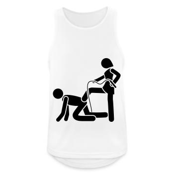 Ehepaar Brautpaar Peitsche Hochzeit - Männer Tank Top atmungsaktiv - Weiß - Vorne - Nick (188cm)
