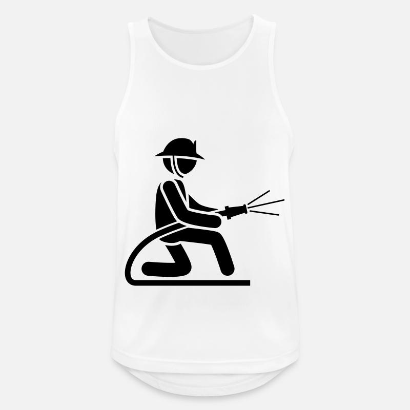 firefighter firefighter icon - Men's Breathable Tank Top - white