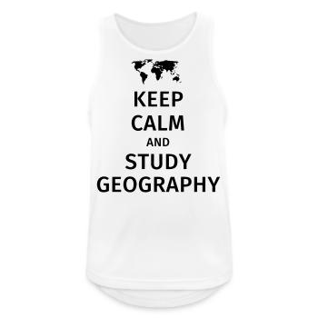 keep calm and study geography - Men's Breathable Tank Top - white - Front - Nick (188cm)