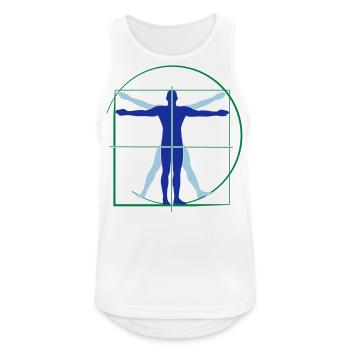 Mensch Leonardo da Vinci - Männer Tank Top atmungsaktiv - Weiß - Vorne - Nick (188cm)