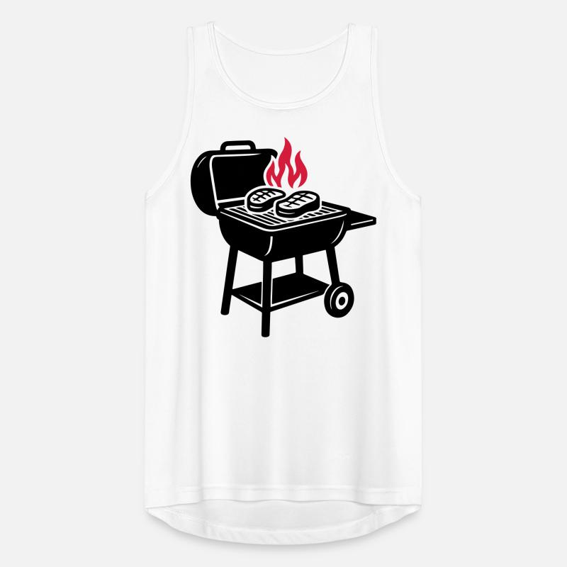Grilling Steak Flame Men's Breathable Tank Top