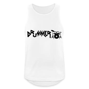 drummer - Men's Breathable Tank Top - white - Front - Nick (188cm)