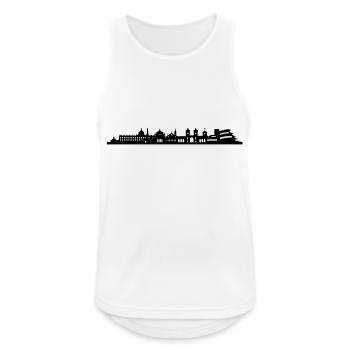 Skyline Potsdam longue - Débardeur respirant Homme - blanc - Devant - Nick (188cm)