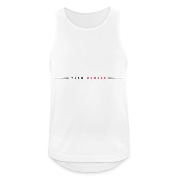 Team Mitglied - Männer Tank Top atmungsaktiv - Weiß - Vorne - Nick (188cm)