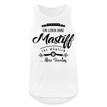 mastiff leben sinnlos - Männer Tank Top atmungsaktiv - Weiß - Vorne - Nick (188cm)