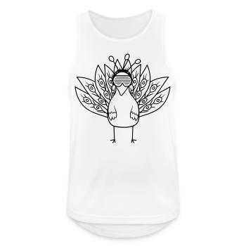 sonnenbrille cool musik party kopfhoerer pfau fasa - Männer Tank Top atmungsaktiv - Weiß - Vorne - Nick (188cm)