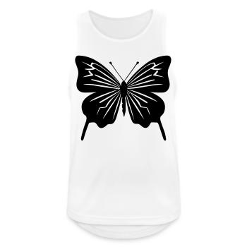 Schmetterling - Männer Tank Top atmungsaktiv - Weiß - Vorne - Nick (188cm)