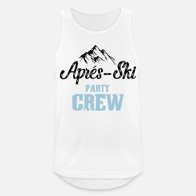 apres skiparty crew - Männer Tank Top atmungsaktiv - Weiß