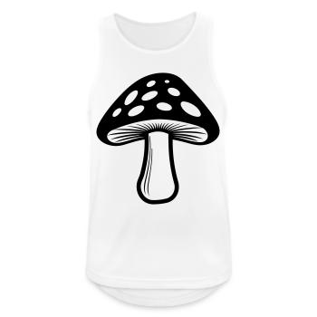 mushroom - Men's Breathable Tank Top - white - Front - Nick (188cm)