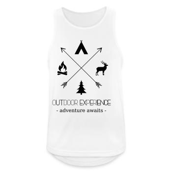 Outdoor Experience Adventure Awaits - Männer Tank Top atmungsaktiv - Weiß - Vorne - Nick (188cm)