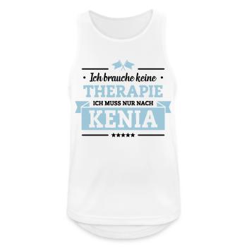 Nur nach Kenia - Männer Tank Top atmungsaktiv - Weiß - Vorne - Nick (188cm)