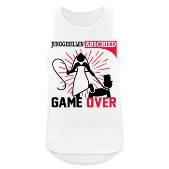 Junggesellenabschied Game Over Peitsche Married - Männer Tank Top atmungsaktiv - Weiß - Vorne - Nick (188cm)