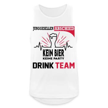 Junggesellenabschied Bier Drink Team Party Saufen - Männer Tank Top atmungsaktiv - Weiß - Vorne - Nick (188cm)