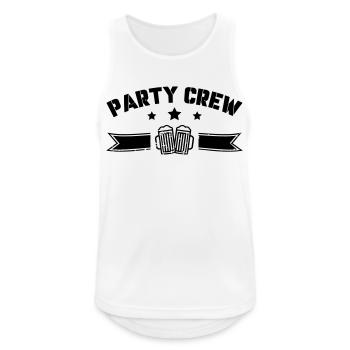 party crew - Männer Tank Top atmungsaktiv - Weiß - Vorne - Nick (188cm)
