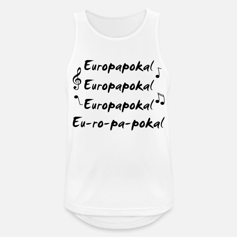 Europapokal einfarbig - Männer Tank Top atmungsaktiv - Weiß