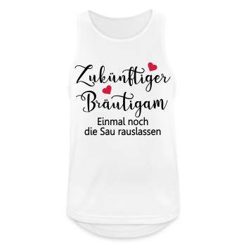 Zukünftiger Bräutigam Junggesellenabschied lustig - Männer Tank Top atmungsaktiv - Weiß - Vorne - Nick (188cm)