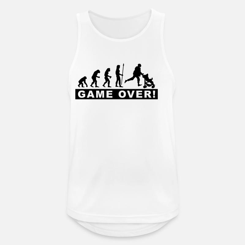 evolution_daddy - Männer Tank Top atmungsaktiv - Weiß