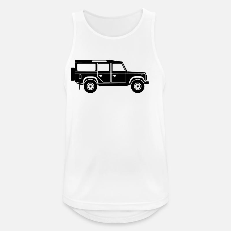 Defender D110 NEU - Männer Tank Top atmungsaktiv - Weiß