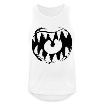 Große Klappe - Männer Tank Top atmungsaktiv - Weiß - Vorne - Nick (188cm)