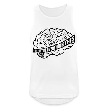 Let me overthink this - Männer Tank Top atmungsaktiv - Weiß - Vorne - Nick (188cm)