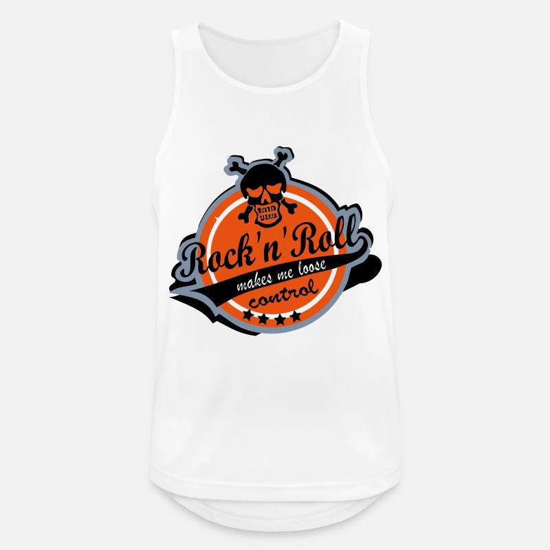 Rock'n'Roll makes me loose control - Men's Breathable Tank Top - white