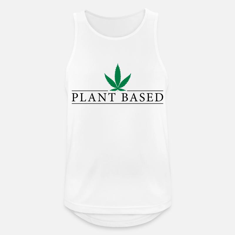 Plant Based - Männer Tank Top atmungsaktiv - Weiß