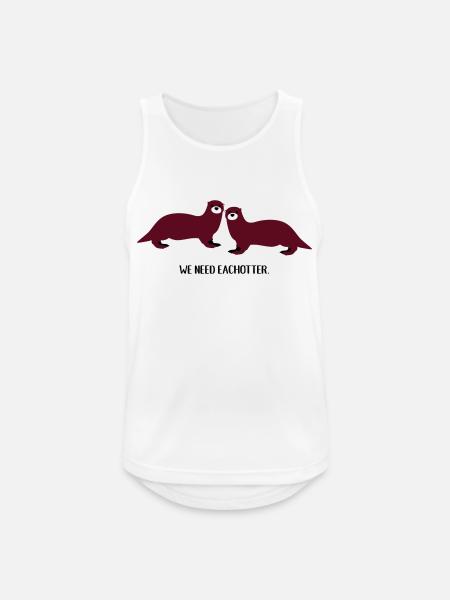 We need eachotter - Männer Tank Top atmungsaktiv - Weiß