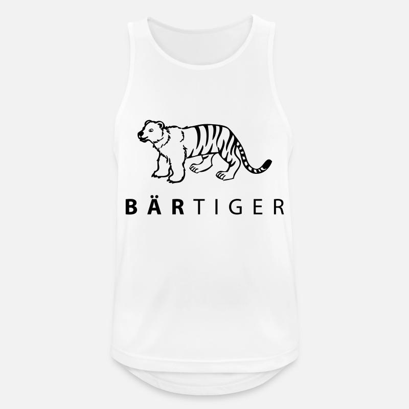 bärtiger - Männer Tank Top atmungsaktiv - Weiß