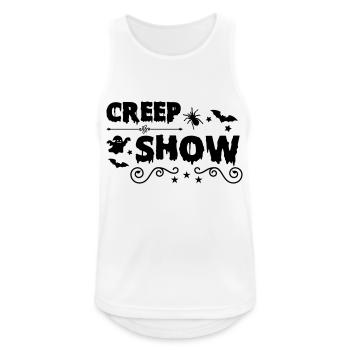 Spectacle de creep - Débardeur respirant Homme - blanc - Devant - Nick (188cm)