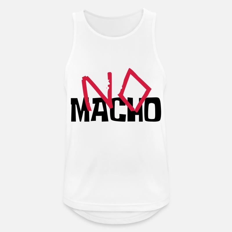 No Macho - Men's Breathable Tank Top - white