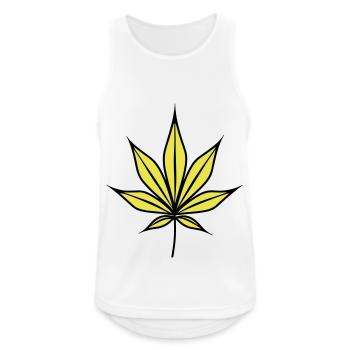 Hemp Leaf Weed Hemp Symbol - Men's Breathable Tank Top - white - Front - Nick (188cm)