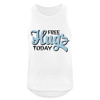 free hugs - Männer Tank Top atmungsaktiv - Weiß - Vorne - Nick (188cm)