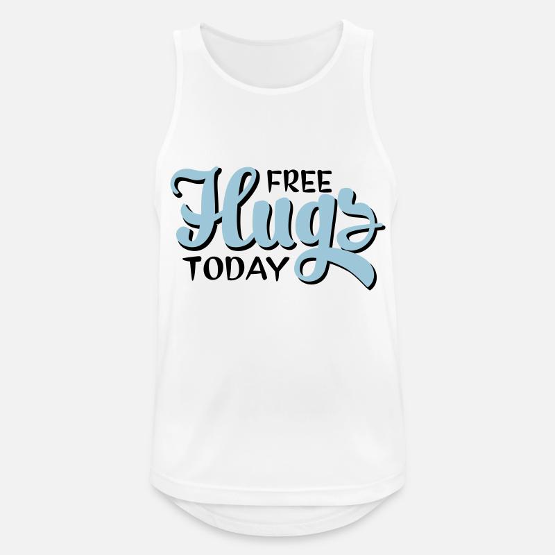 free hugs - Männer Tank Top atmungsaktiv - Weiß