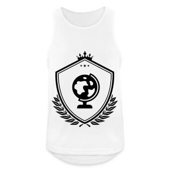 Globus symbol wappen - Männer Tank Top atmungsaktiv - Weiß - Vorne - Nick (188cm)