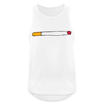 Zigarette - Männer Tank Top atmungsaktiv - Weiß - Vorne - Nick (188cm)
