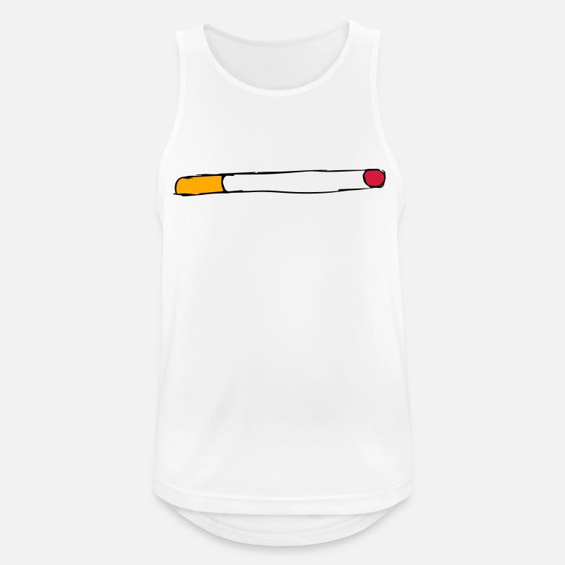 Zigarette - Männer Tank Top atmungsaktiv - Weiß